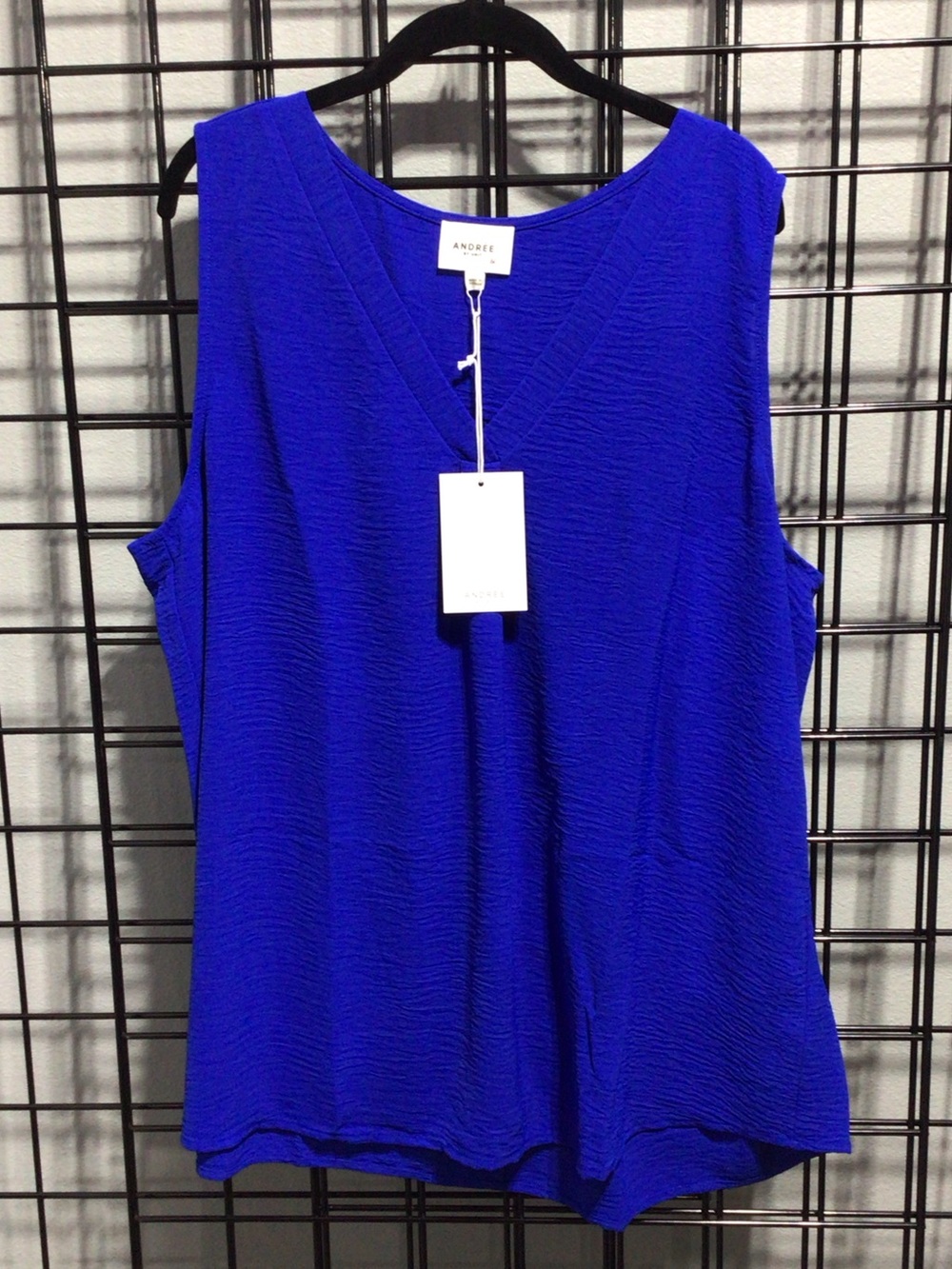 Andree Sleeveless V-Neck Tank in Royal Blue